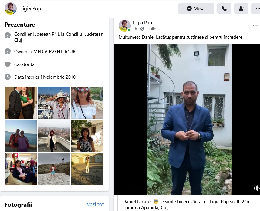 Candidatul liberal pentru Apahida se laudă pe facebook că este susținută de un celebru&nbsp;recidivist