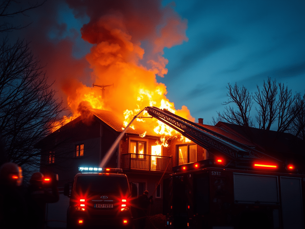 Incendiu puternic la Dezmir. O casă a ars din&nbsp;temelii